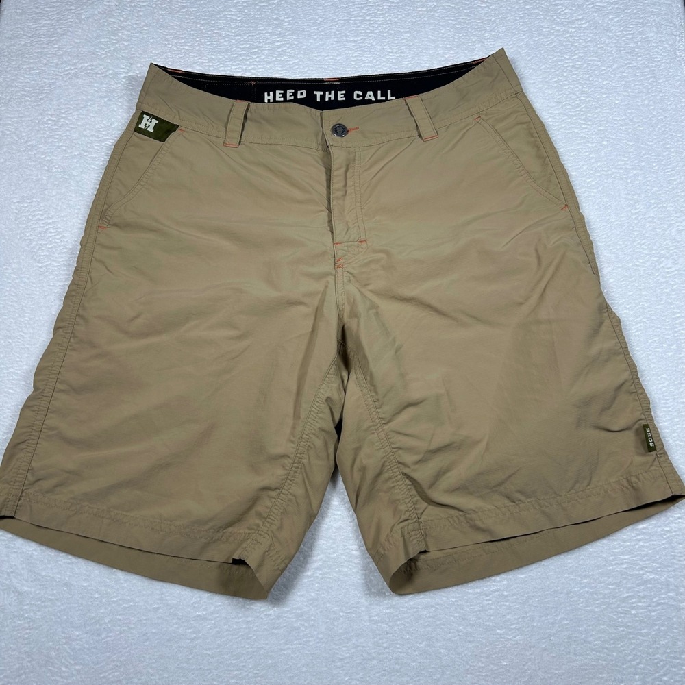 Howler Brothers Horizon Shorts Ripstop Nylon Mens 32 Tan Khaki Fishing Outdoor